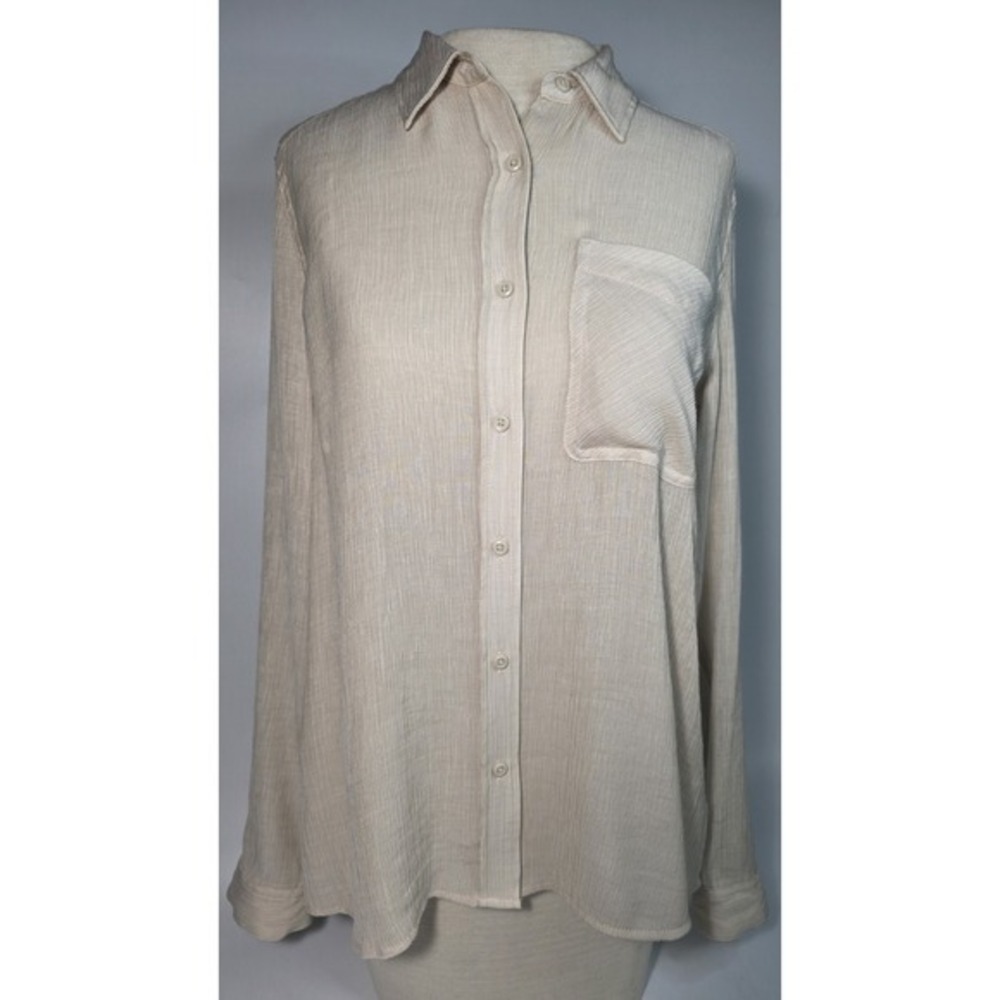 Express One Pocket Button-Up Boyfriend‎ Shirt XS